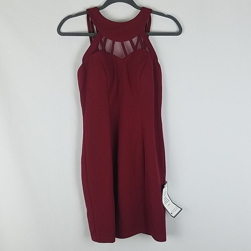 Speechless junior 5 Core Social dress sleeveless prom clubware burgundy Hoco